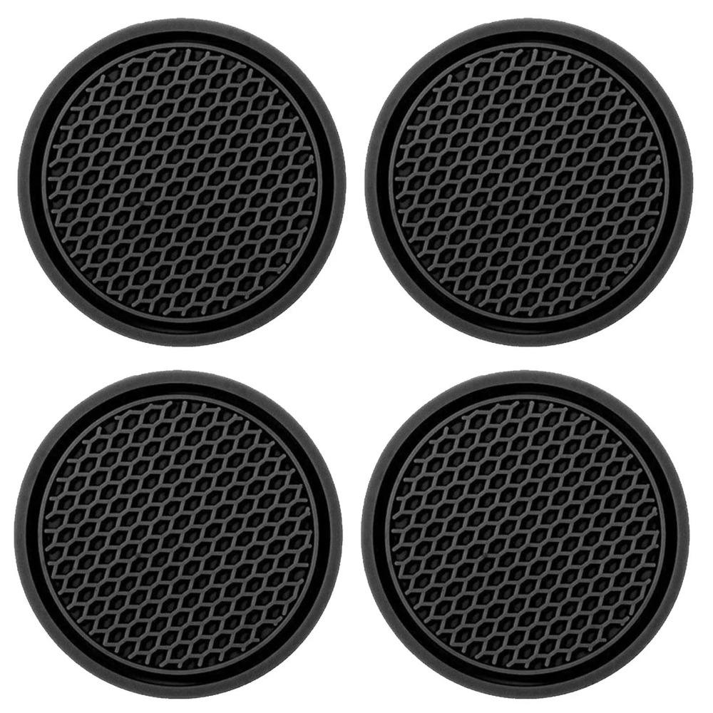 2pcs Non-Slip Rubber Mat Car Water Cup Pad Auto Parts Daily Maintenance Accessories