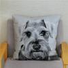 Home Bedroom Pillowcase Cute Schnauzer Print Cushion Cover Decor