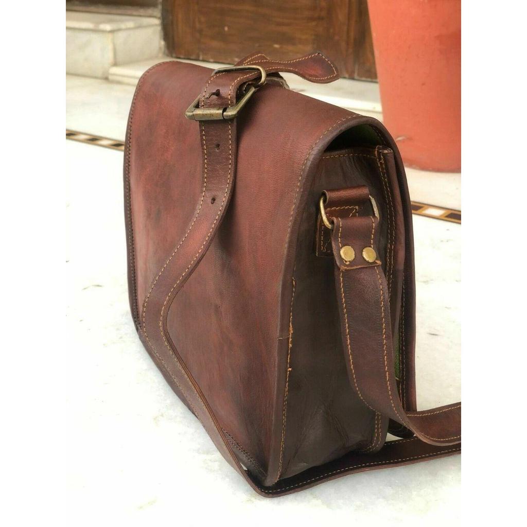 Vintage Laptop Messenger HANDBAG Handmade Briefcase Bag Satchel  Leather