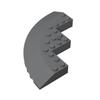 10PCS 58846 MOC Building Blocks 10x10 Inclined Circular Corner DIY Children's Creative Building Block Toys