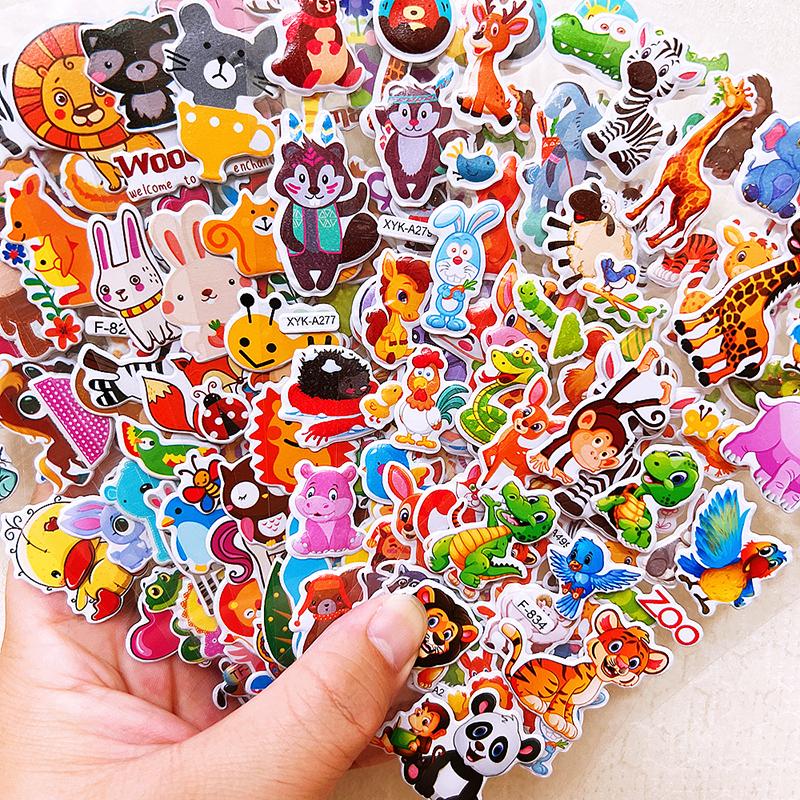 6/12/24 Pezzi Adesivi 3D a Bolle Stile Animale Cartone Animato Adesivi Giocattolo per Bambini Riutilizzabili per Regalo di Compleanno Natale Capodanno per Bambini TMZ
