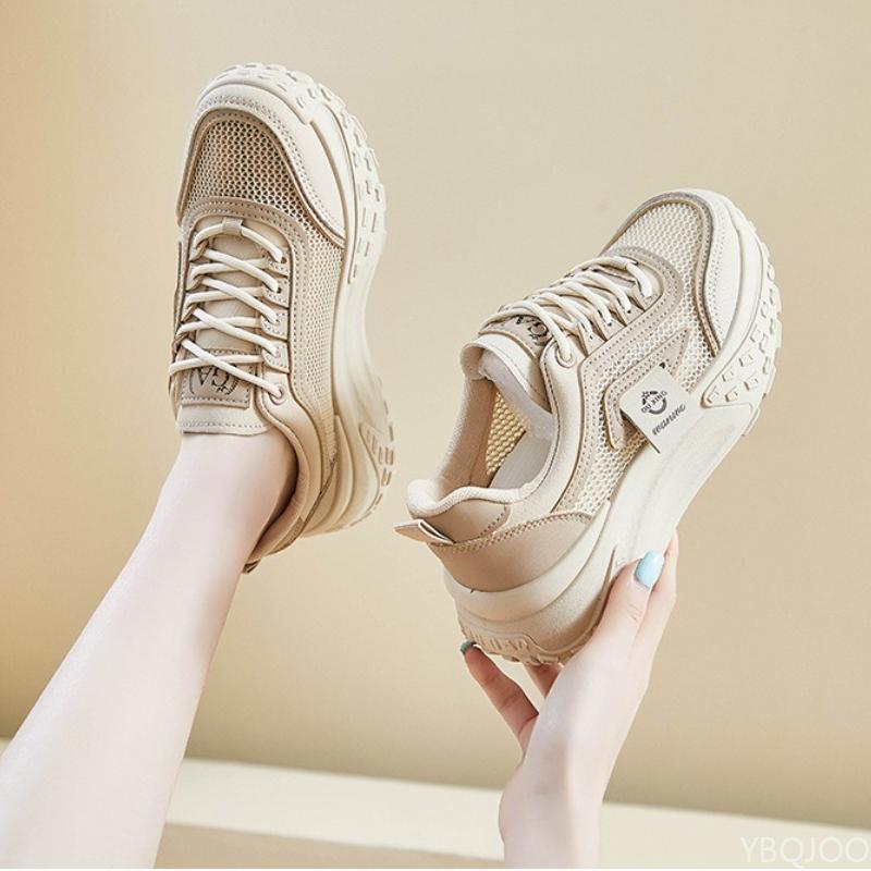 Fashion Mesh women's casual breathable flat shoes for sports outdoor running lightweight simple comfortable versatile women's shoes