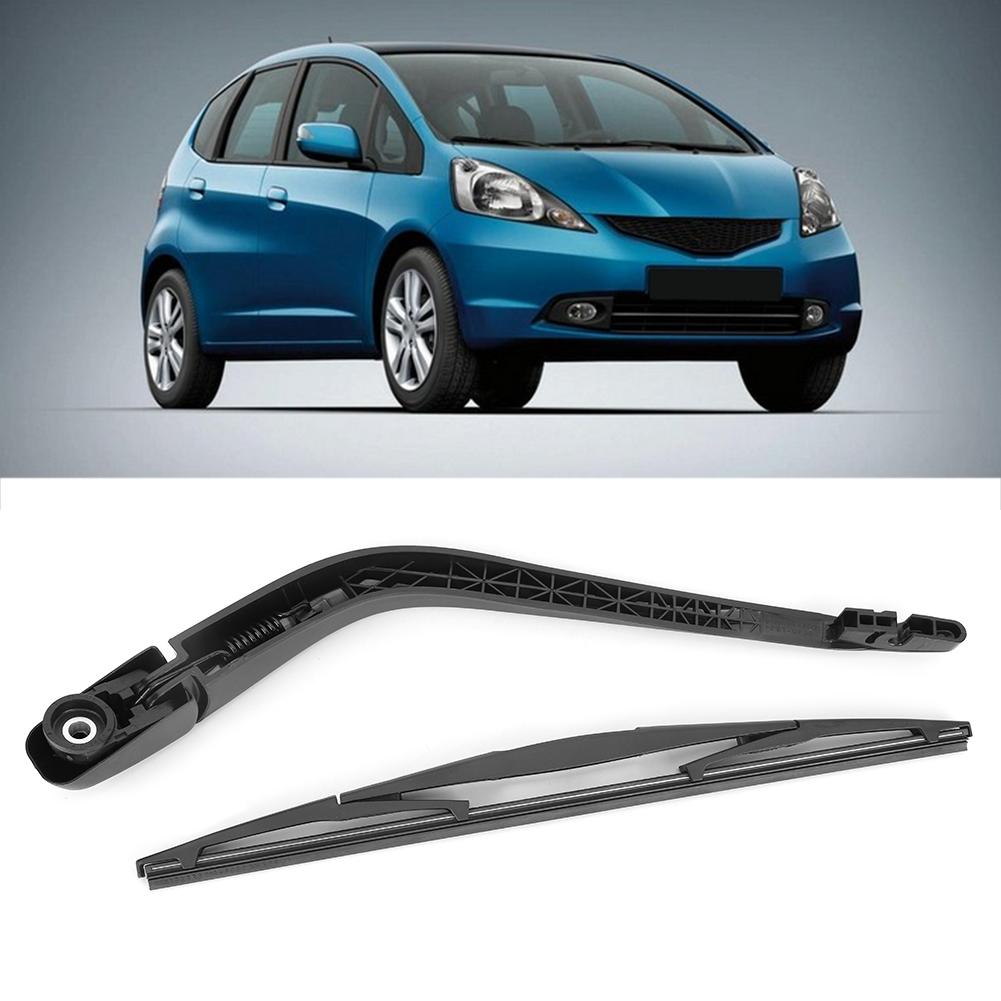 Svart Bakre Vindrutetorkararm & Blad Set Passar för Honda JAZz FIT 20022008