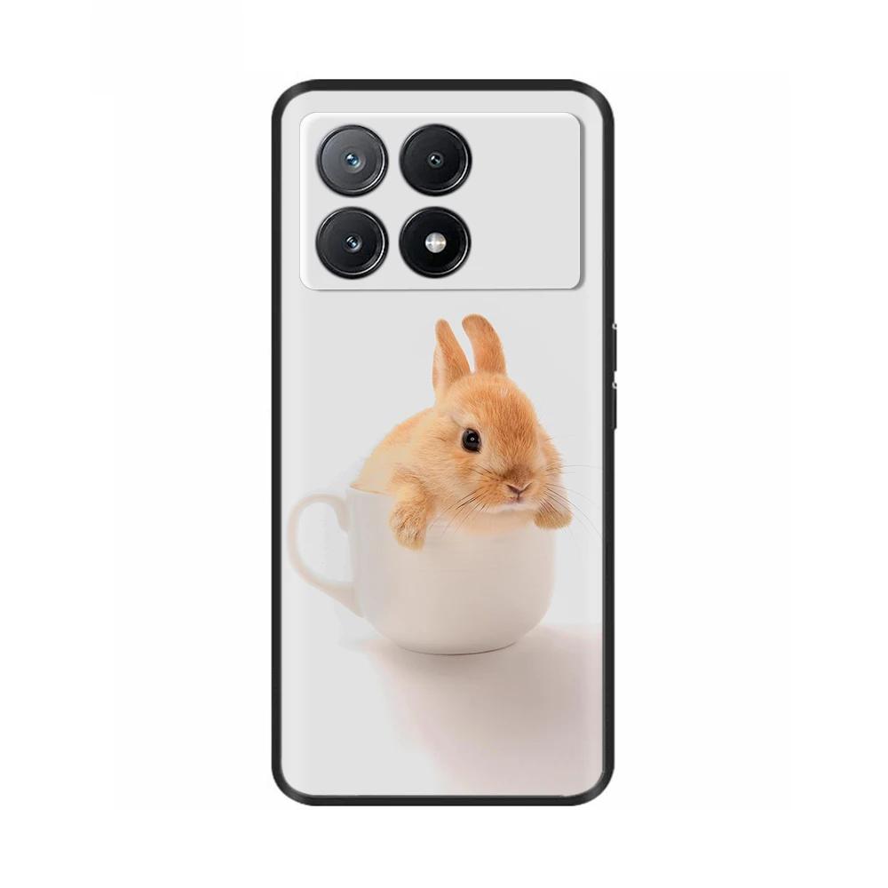 For Xiaomi Poco X6 Pro Case PocoX6 Fashion Cat Flower Soft Silicone Back Phone Case for Poxo C6 PocoX6 Pro X 6 Cases Etui Funda