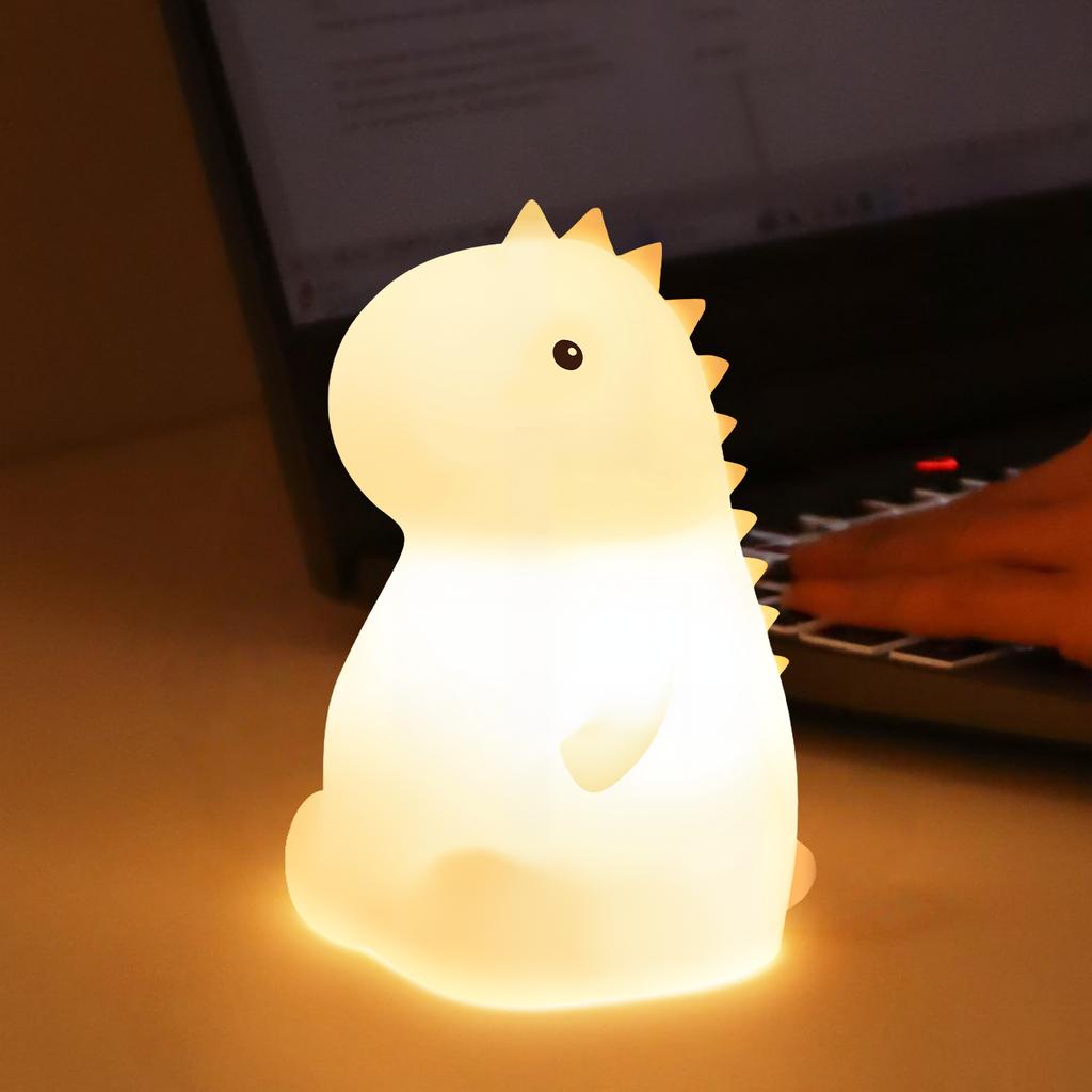 Cute Silicone Night Light Touch Sensor Pat Lamp Kid Safe Child Colors Dimmable Bedside Light Type C Rechargeable Nursery Gift