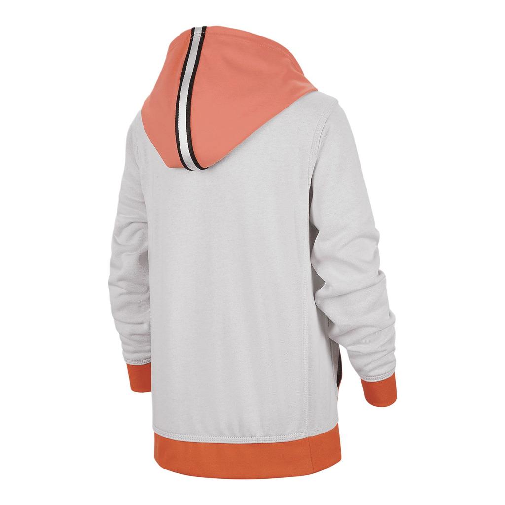 Nike Hoodie With Letter Print Kids Tops Orange Gray DD7236-902