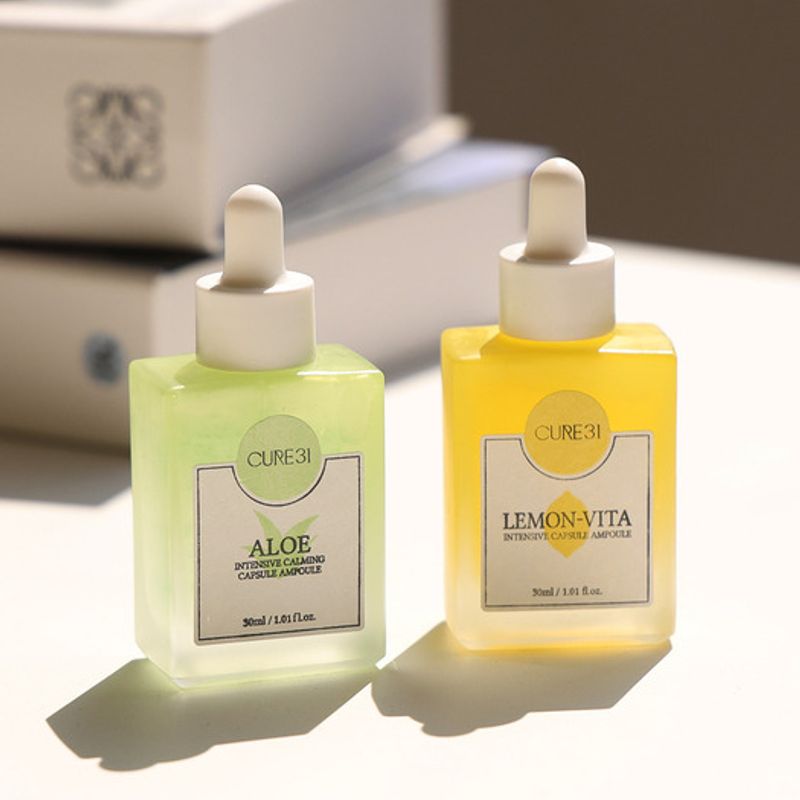 Cure31 Aloe/Lemon Capsule Ampoule Duo Set 30ml