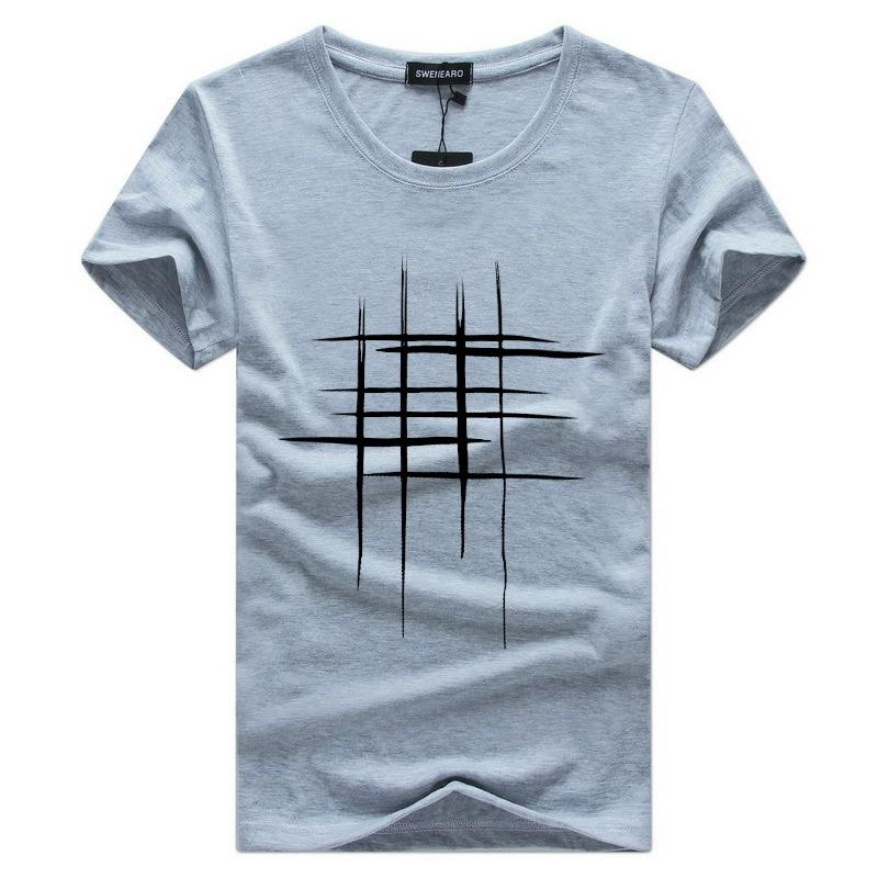 Large Short Sleeved T-shirt Men's Top Half Sleeve Cross Shaped