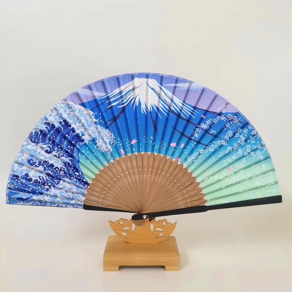 Silk Fan for Men and Lightweight Bamboo Bamboo Craft Japanese Accessory Fan [YINKE] Women, Frame, High-Quality Silk, Fan, Style, Stylish, Gentleman's