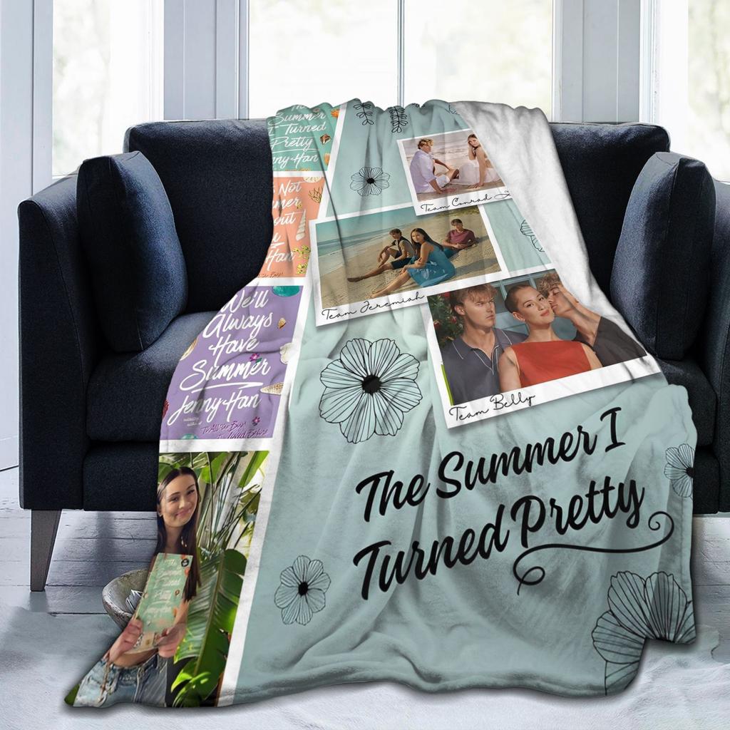 The Summer I Turned Pretty Flannel Throw Blankets Cousins Beach for Bedding Throws Knitted Blanket Travel Warm Portable Quilt