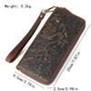 2025 Herren Echt Rindsleder Clutch Geldbörse Vintage Geprägt Mehrere Kartenfächer Handgelenkschlaufe Lagerware Luxus Langes Portemonnaie