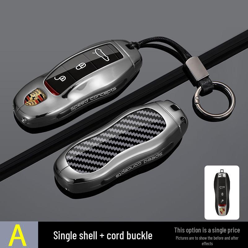 Compatible Key Case Shell for Porsche Cayenne, Panamera, Taycan, 911, Macan, 718