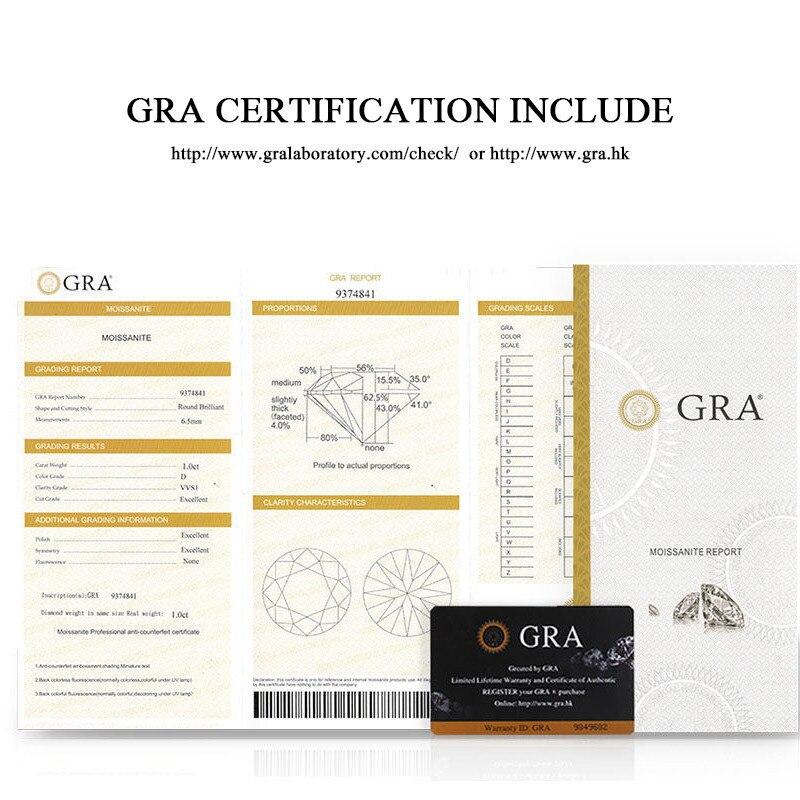 Sace Gems Certyfikat GRA 5CT Moissanite pierścień VVS1 Lab diamentowy pasjans pierścionek dla kobiet obietnica zaręczynowa biżuteria obrączkowa