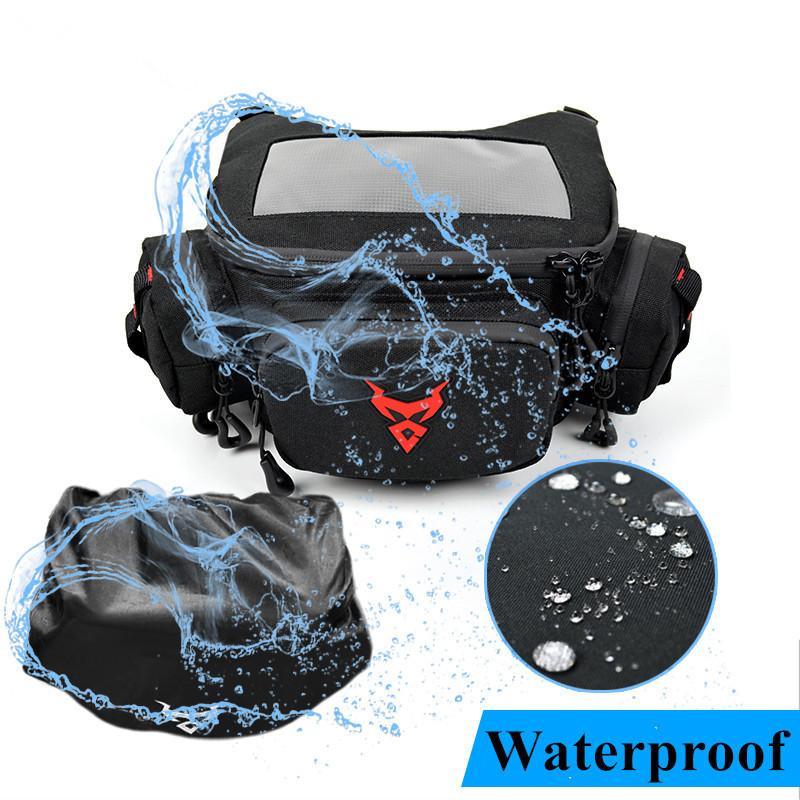 Touch Screen Motorcycle Front Bag Waterproof Moto Waist Bag Large Capacity Scooter Motorbike Pedal Moto Storage Bag Mobile Phone