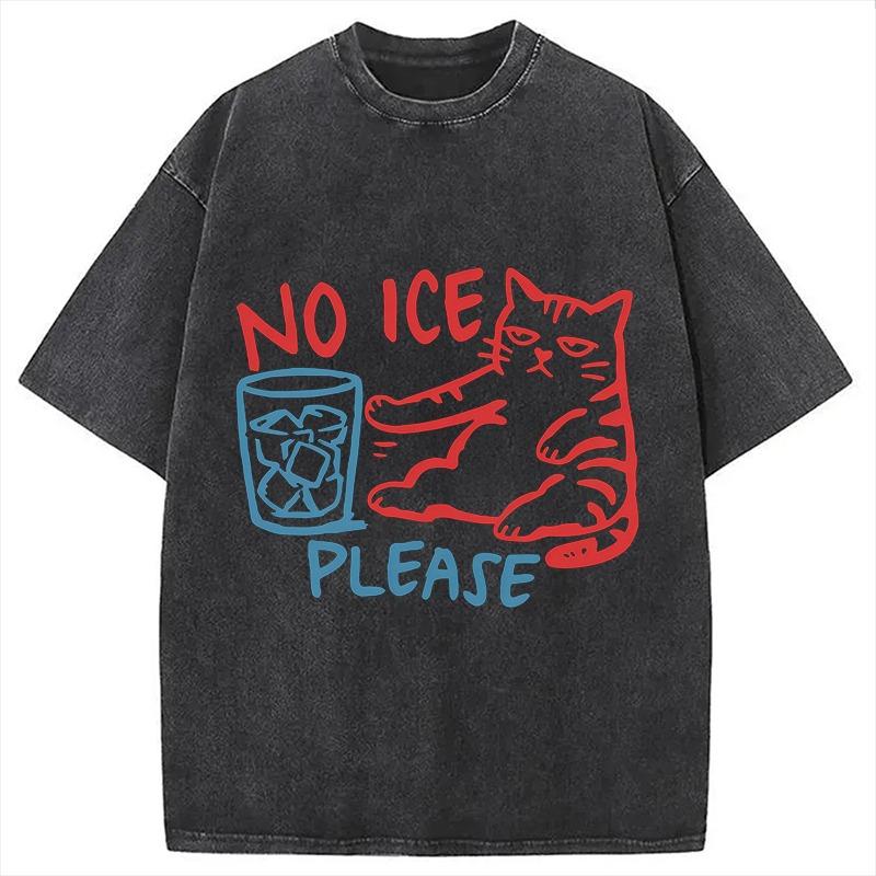 

Unisex Funny Line Cat Printed T-shirts Loose Summer Washed Acid Tees Holiday Short Sleeve O-Neck Tunics Oversized Clothes S
