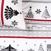 Christmas bedding 180x200 COTTON FLANNEL WITH FLUFF, Christmas trees, gray background