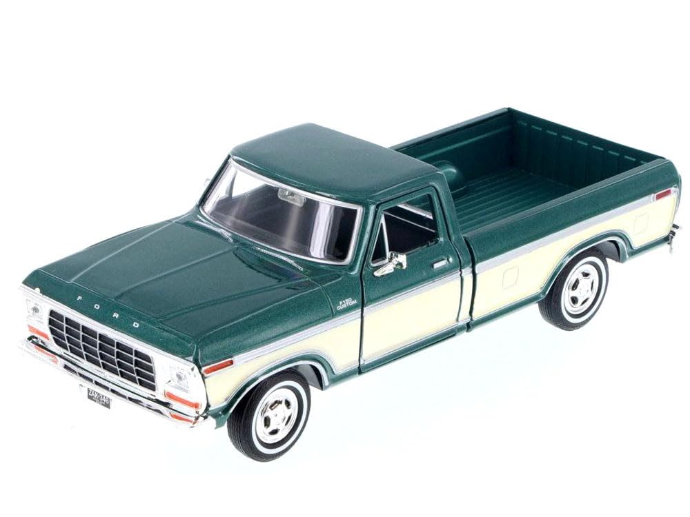

MOTORMAX American car Ford minicar custom pickup truck 1979 F-150 1/24 (green/beige) [item]