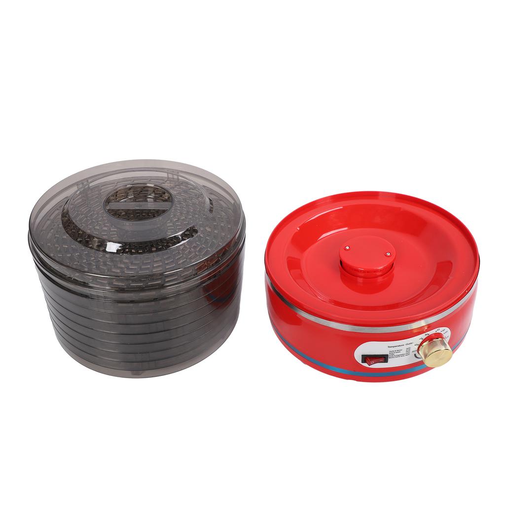 Food Dehydrator Machine 8 Tray Red Electric Dehydrated Dryer Machine for Fruit Herbs Meat Veggies