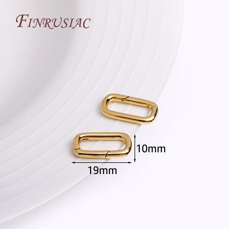 18K Gold Plated Oval/Heart Carabiner Spring Clasps Push In Gate Lock Jewelry Clasp For DIY Handmade Jewelry Making Accessories