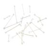 50pcs/lot 15 20 25 30 45mm Double Eye Pin Earrings Ear Connecting Rod For DIY Jewelry Pins Making Handcraft Supplies