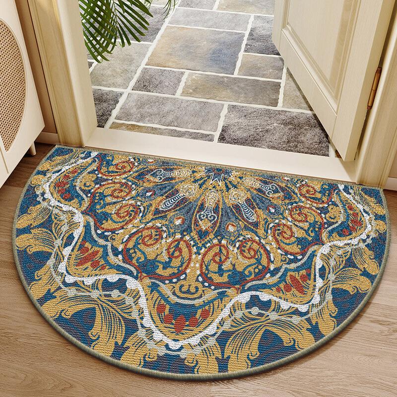 Half Round Door Floor Mat Non Slip Living Room Bedroom Carpet Front Door Welcome Mats Hallway Kitchen Area Rugs Entrance Doormat