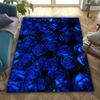 Flowers Theme Blue Rose Peony Printed Carpet Living Room Bedroom Sofa Office Large Area Decorative Mat Kids Play Rugs Nice Gift