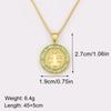 Nidin High Quality Copper Micro Inlaid Zircon Charm Pendant Necklace For Women Girl Religious Style Clavicle Chain Jewelry Gifts