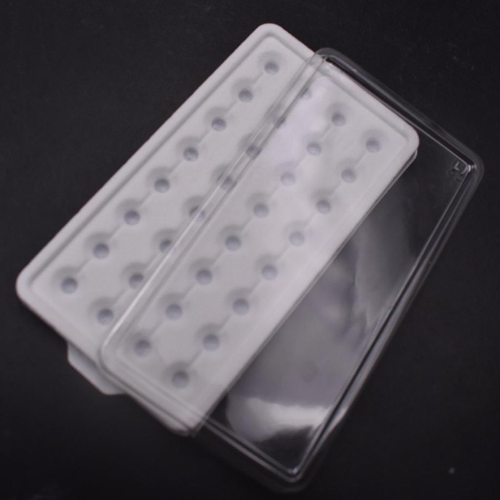 50 Girds Stylish Jewelry Display Case Simple Style Bare Stone Packaging Holder Clear Diamond Display Box for Gems Stones
