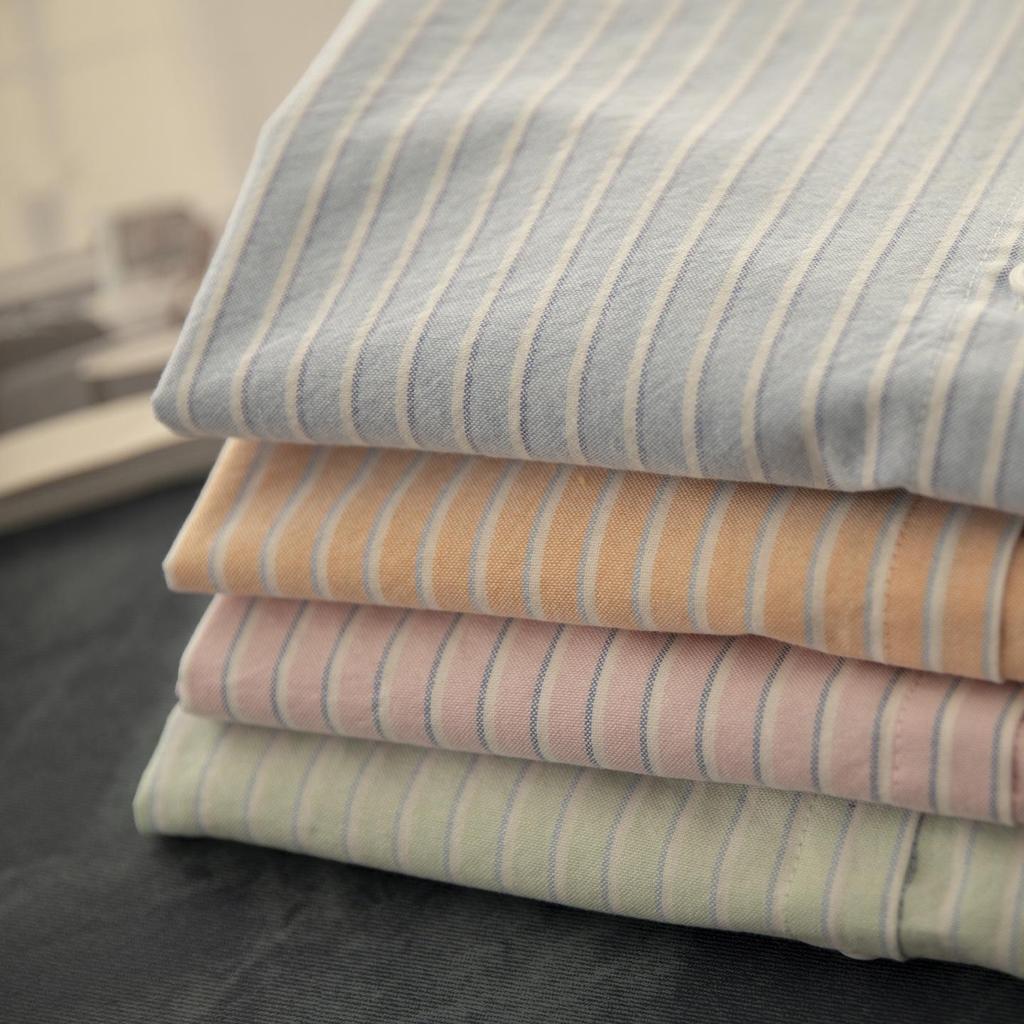 Korean-Japanese Style Striped Oxford Shirt for Women