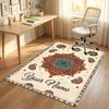 Office Team Theme Soft Crystal Velvet Rug Custom Name & Text Print Non Slip Floor Rug for Bedroom Living Room