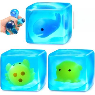 Soft Ocean Cube Squeezable Toy, Gentle Slow Rebound, Great for Relaxation, a Soft Sensory Toy.