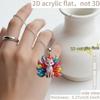 Colourful Shining Fox Pendant Necklace 2D Acrylic Women Jewelry  Fashion Accessory