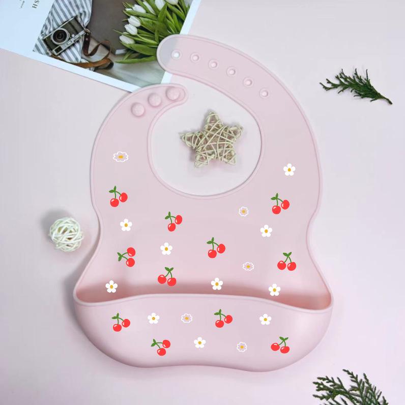 Waterproof Silicone Baby Bib - Large, Wash-Free, Drool & Meal Bib for Newborns and Children