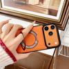 Invisable Bracket Magnetic Leather Case For iPhone 17 Pro Max 16 Plus 15 14 13 Shockproof Skin Feel Kickstand For Magsafe Cover
