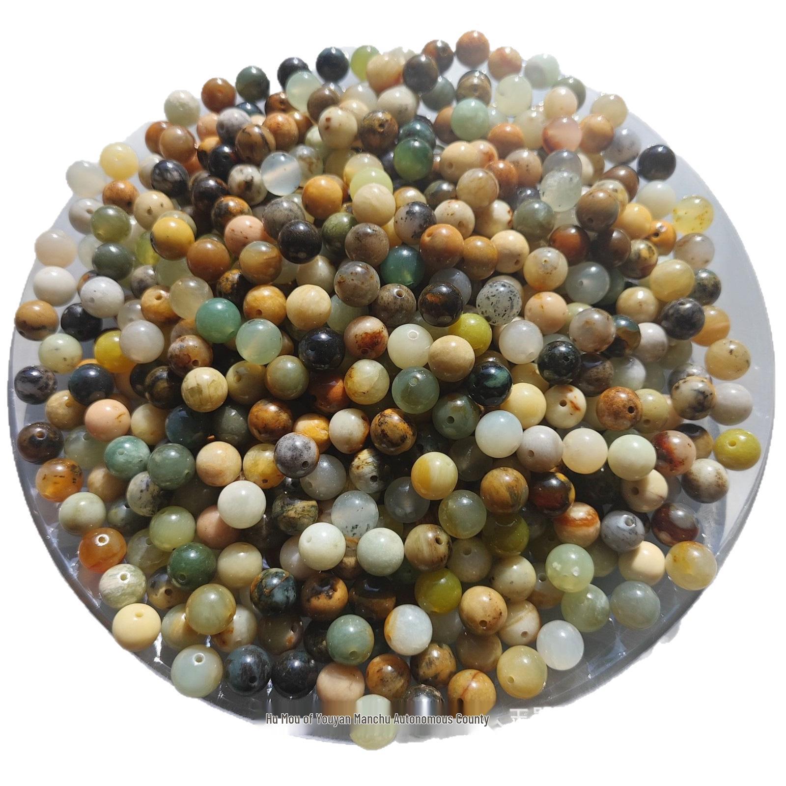 

1 Strand Natural Multi-Color Jade Beads Card - Loose Flowers, 10mm/8mm/6mm for DIY Bracelet/Necklace 1 bead 6mm