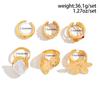 Unique Exaggerated Large Petal Flower Rings For Women Vintage Geometric Adjustable Finger Ring Grunge Jewelry Steampunk