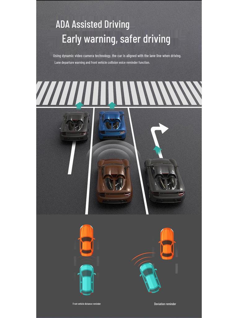 Cross-Border Android DVR Car Recorder with 360° Rotating Lens and Large Touchscreen Navigation