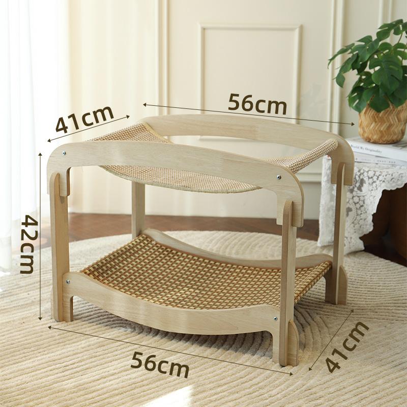 

Cool 2 Layers Cat Bed Multifunctional Scratching Board Catnip Non-Slip Base Cat Hammock Suitable for Indoor Cats All Seasons