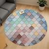 1pc Tile Pattern Round Chair Mat Area Rug - Non-Slip, Floor Mat for Office, Bedroom, and Indoor Decor C1118119