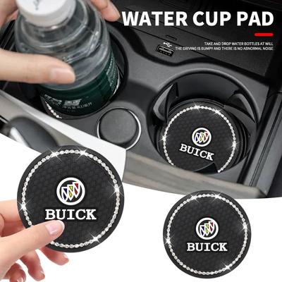 QPM1 Car Non-slip Water Cup Pad Diamond Rhinestone Bling Decoration For Verano Regal Encore Enclave Park Avenue Envista GL8 GL6