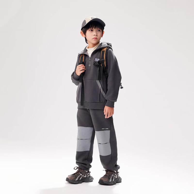 EBAER Children's Fleece-Lined Half-Zip Hoodie
