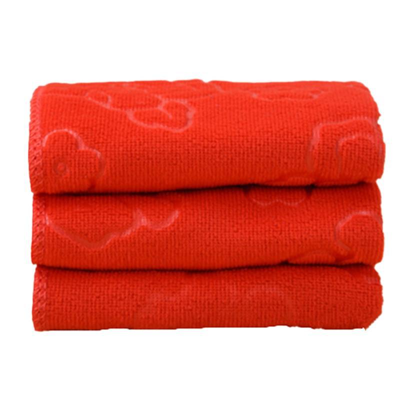 100-Pack Red Wedding Towels: Small Square Double Happiness Handkerchiefs - Perfect for Banquet Gifts