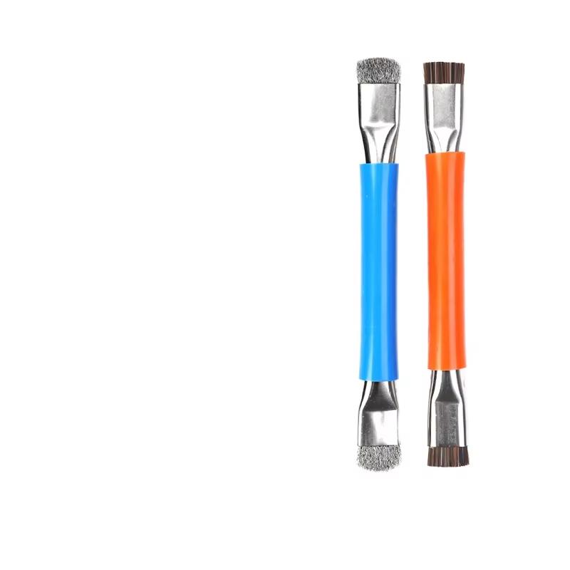

BS-01 Dual-Head Hard PCB Cleaning Brush Mobile Phone Repair Tool with Metal Handle Circuit Cleaning for Motherboard Repair