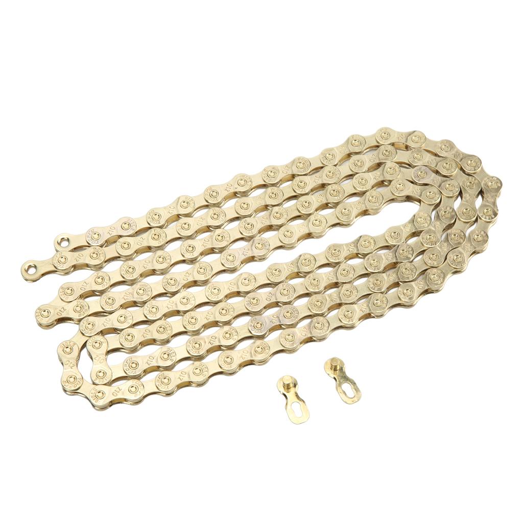 Bike Chain 116 Links 10 Speed Electroplating Rust Protection Mountain Bike Chain for Mountain Road Bike