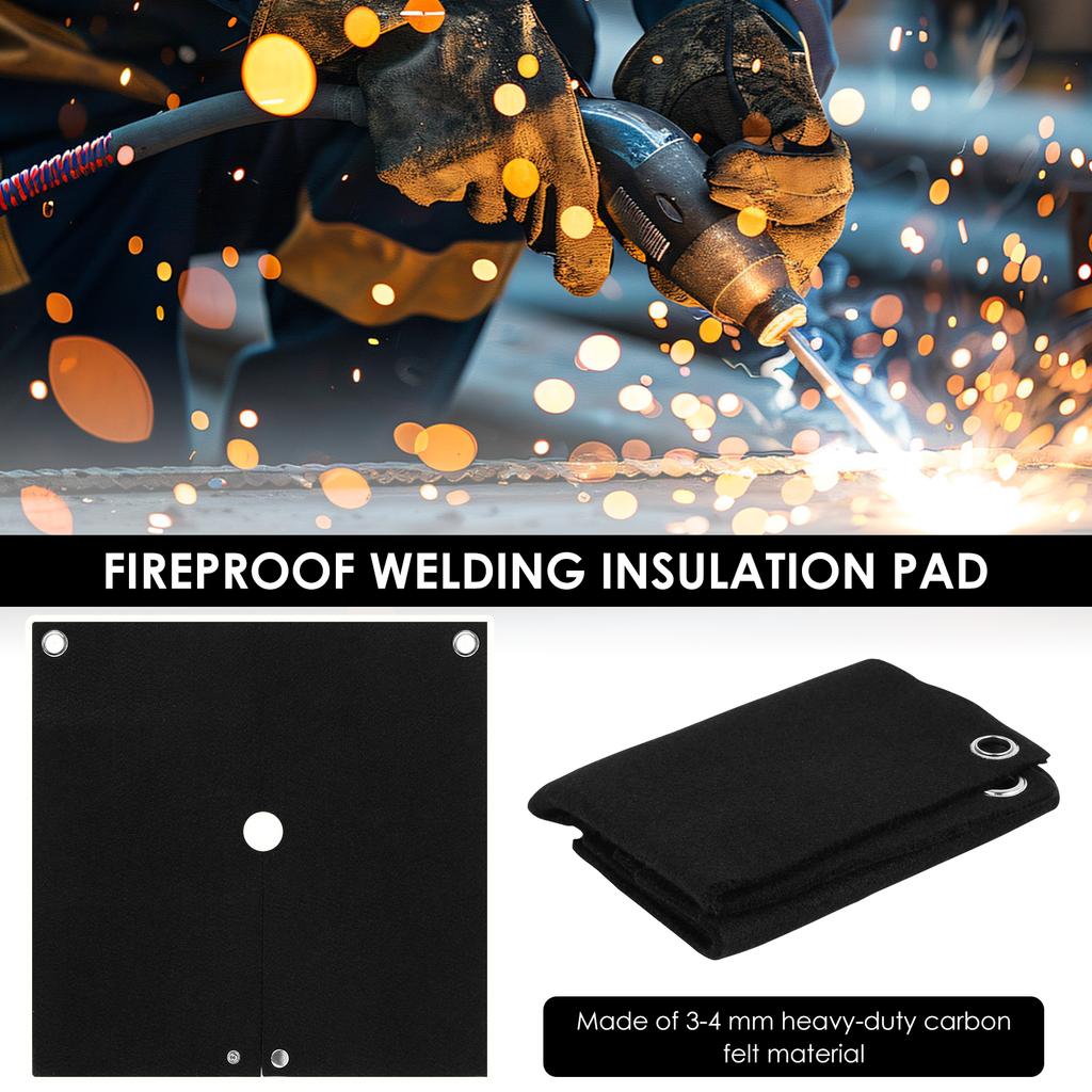 1/2/5Pcs Fireproof Welding Protective 1800°F Blanket High Temp Insulation Retardant Carbon Felt Blankets for Metal Working 2025