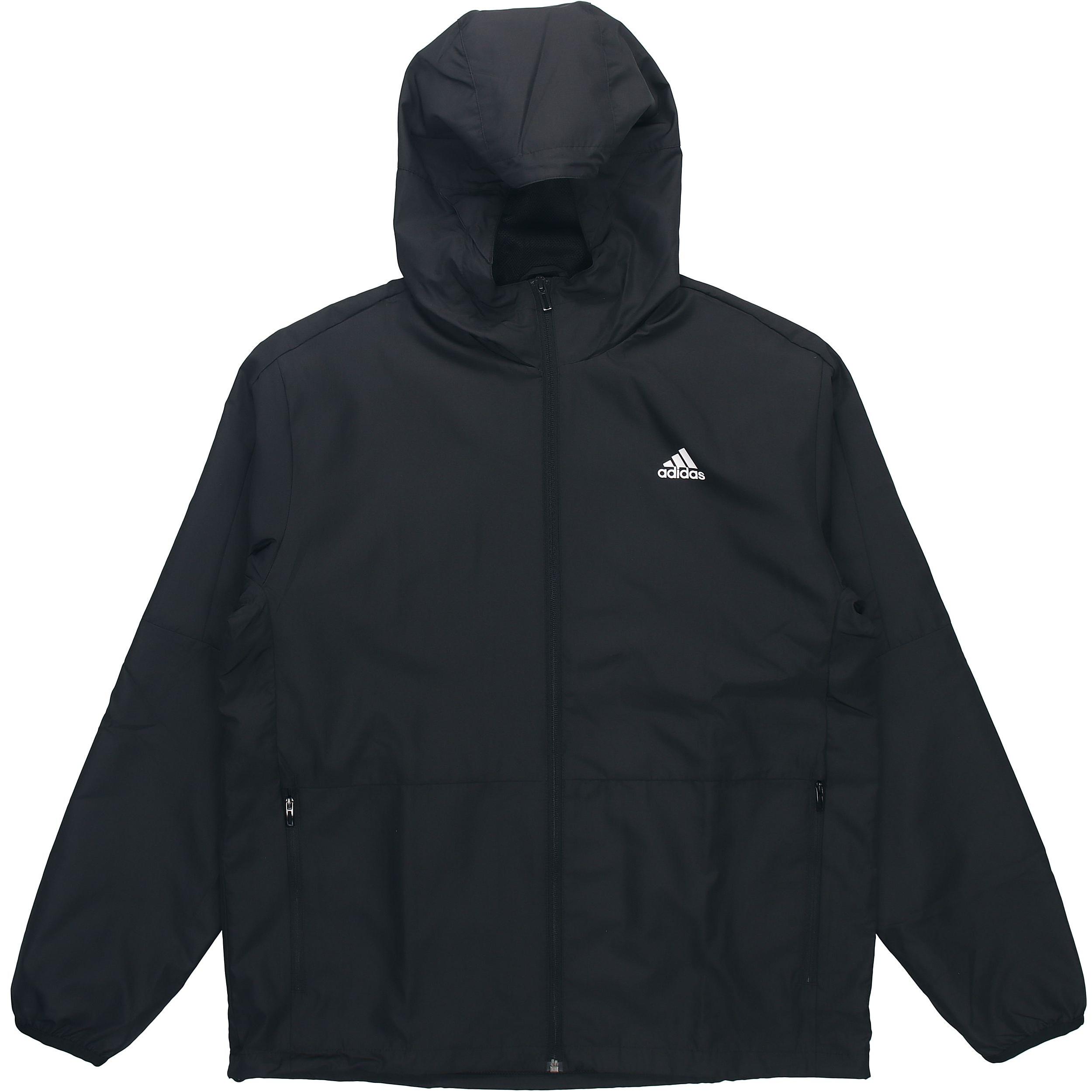 Men s adidas Mh Lite Wvjkt Athleisure Casual Sports Hooded Solid Color Woven Jacket Autumn Black HM2976 M