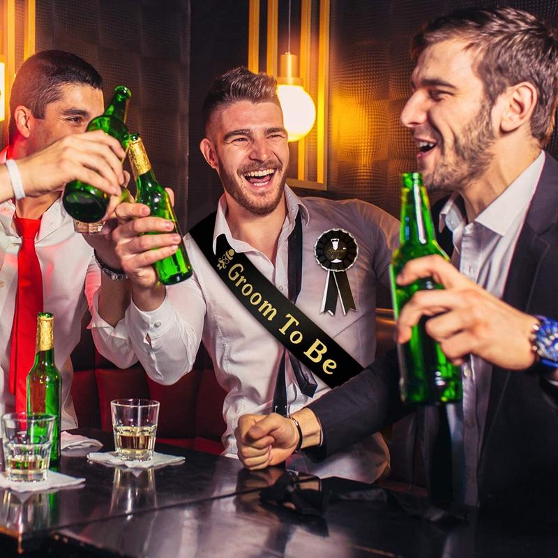 Bachelorette Party Decor Groom Bride To Be Sash Veil Badge for Wedding Bridal Shower Decoration Hen Party Supplies Team Bride