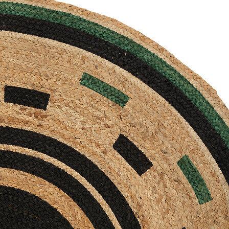 Malakite Jute Rug Round 120 Cm Black/Natural
