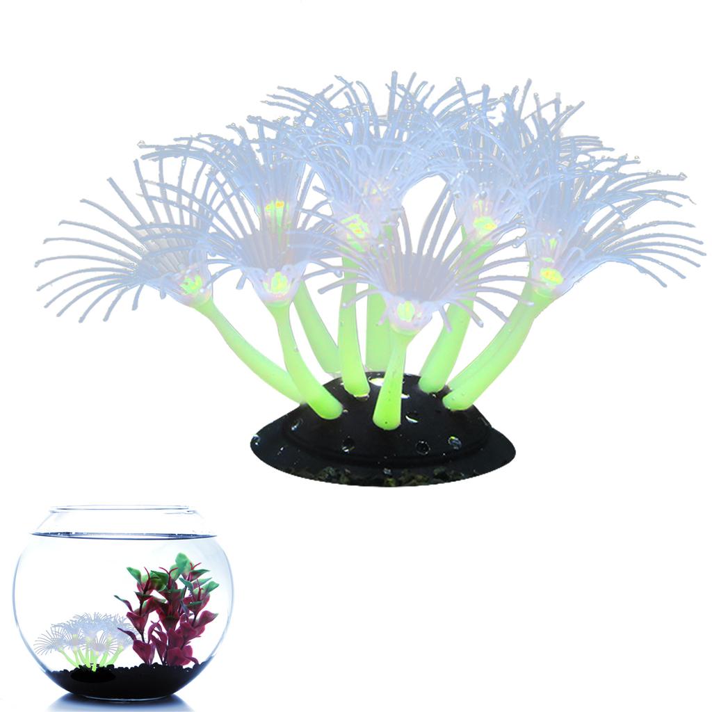 Silicone Glowing Coral Ornament Fish Tank Aquarium Artificial Plants Underwater Pets Supplies Aquatic Landscape Decorations