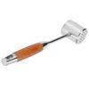 304 Stainless Steel Meat Mallets Hammer Dual Sided Meat Tenderizer Tool with Wood Handle